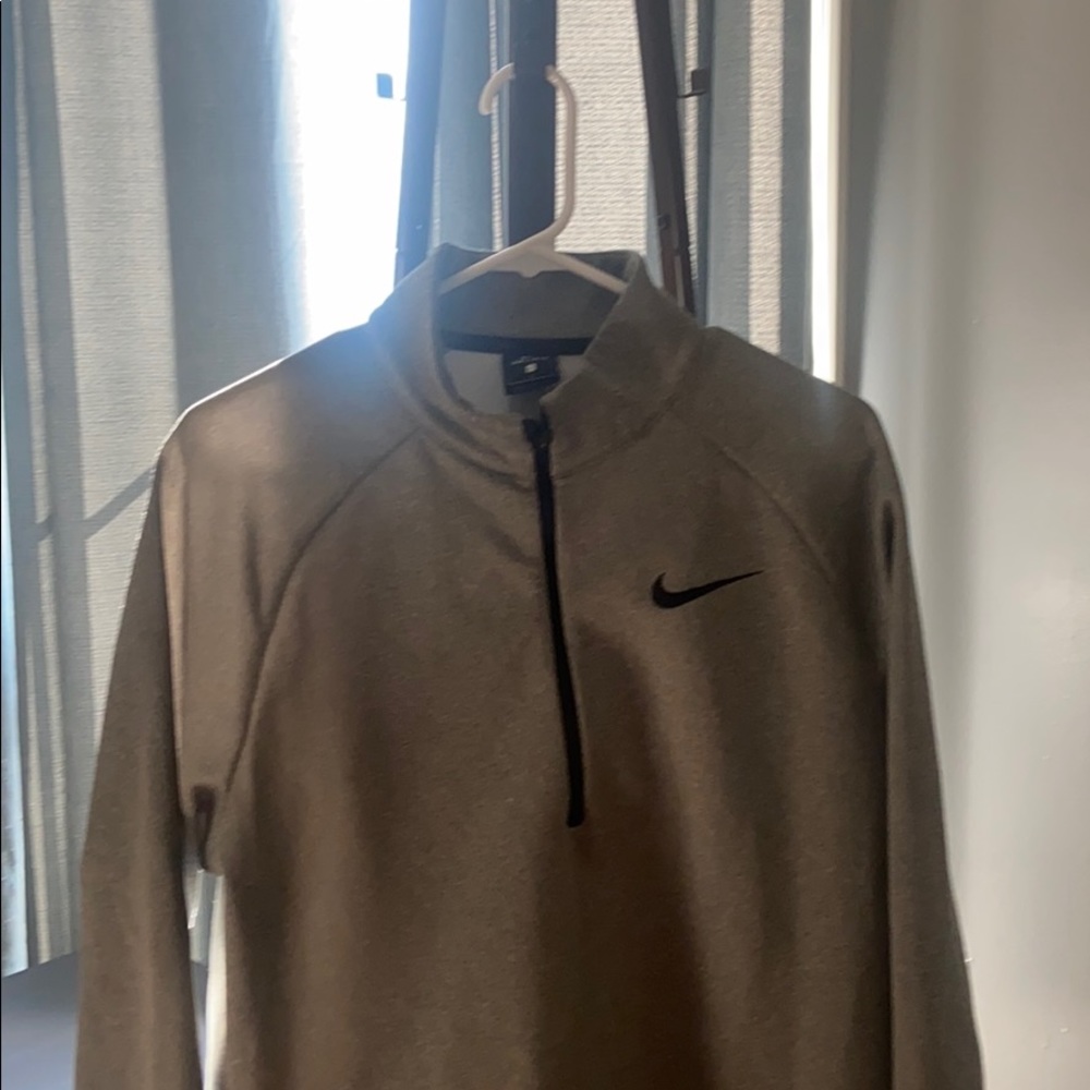 Grey Nike Dri-Fit Sweatshirt Zipup